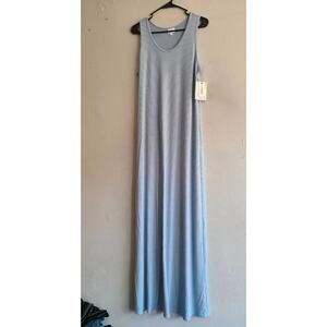 NEW women's XL LuLaRoe Dani light blue ribbed maxi dress sleeveless